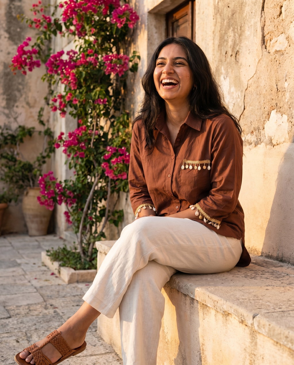 The Cocoa Brown on model, campaign shot