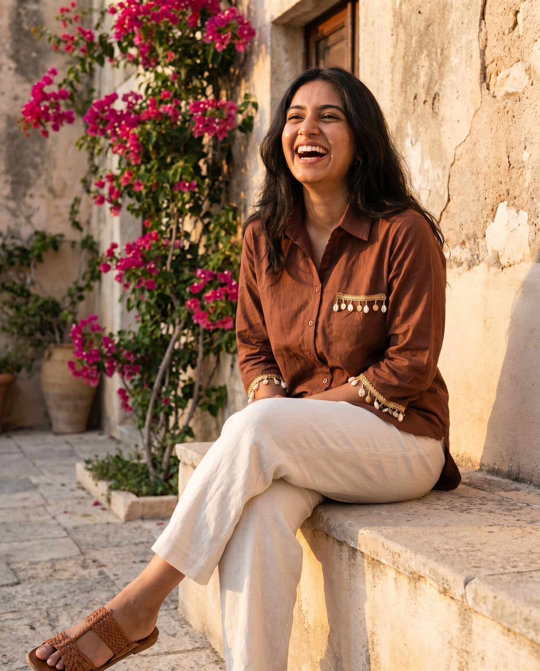 The Cocoa Brown on model, campaign shot