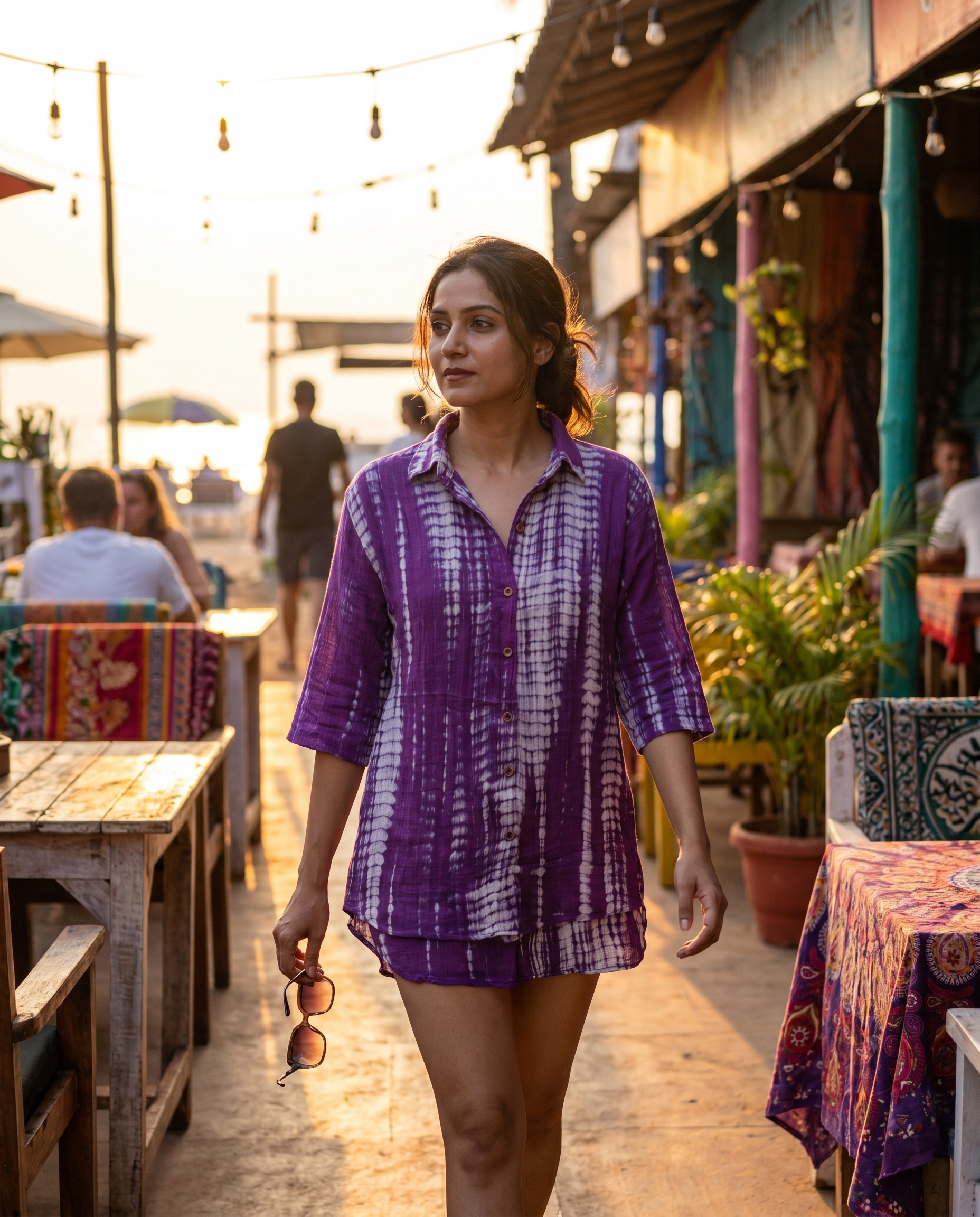 The Plum Shibori, street style