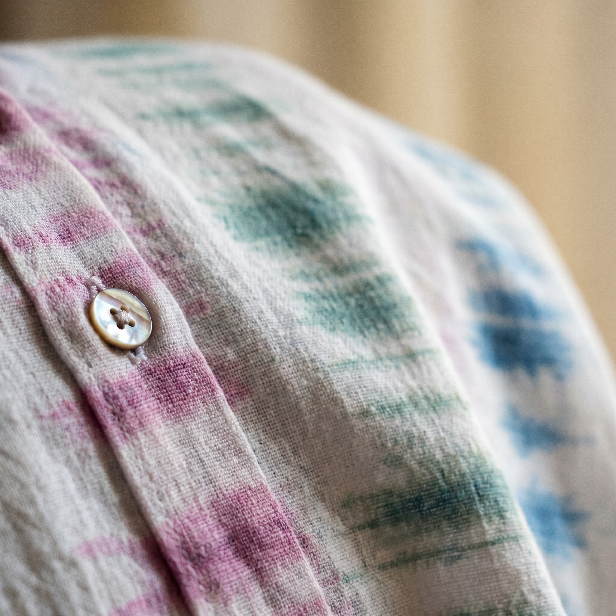 The Cloudwash Pastel, close up of pastel cotton fabric