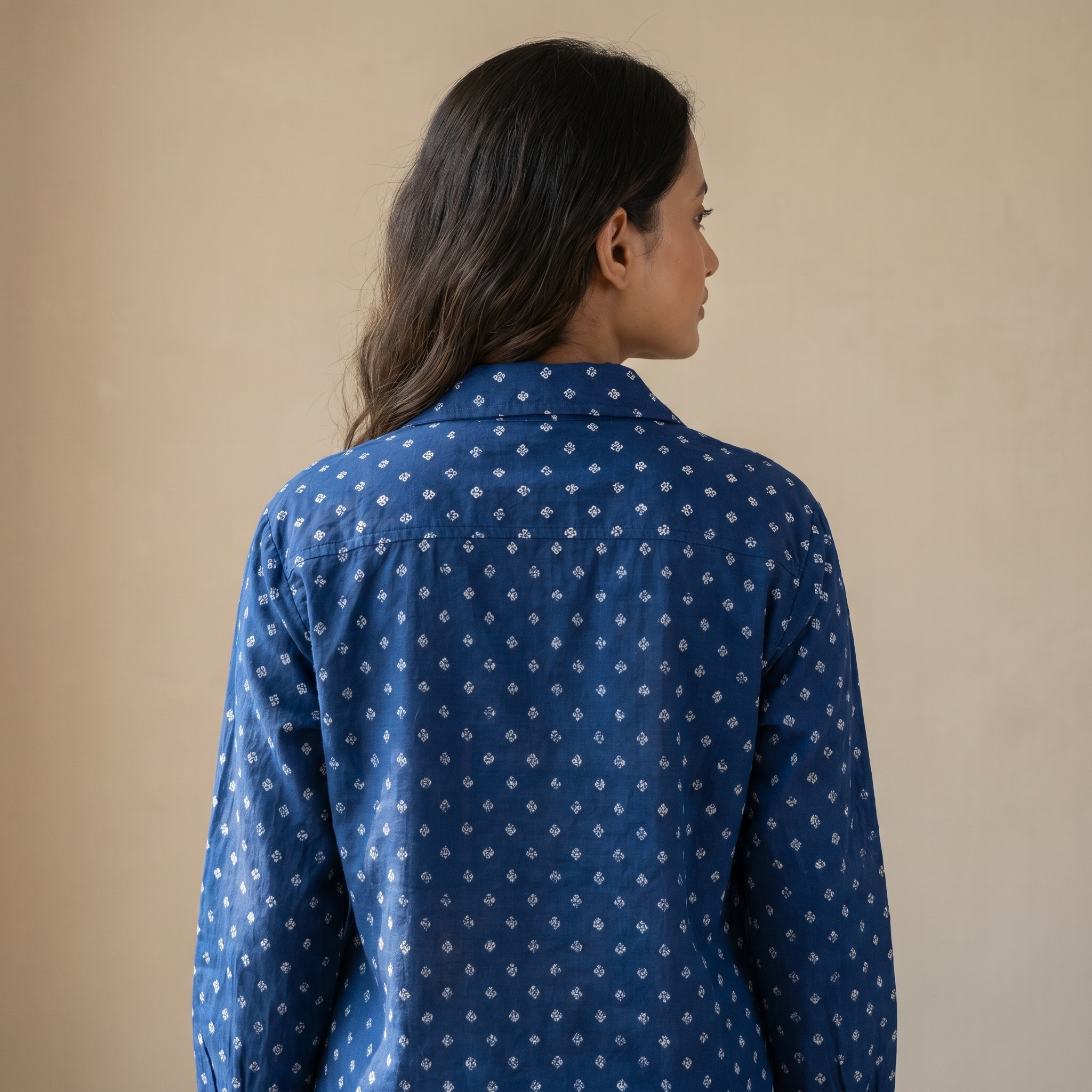 The Royal Blue Bandhani, back profile