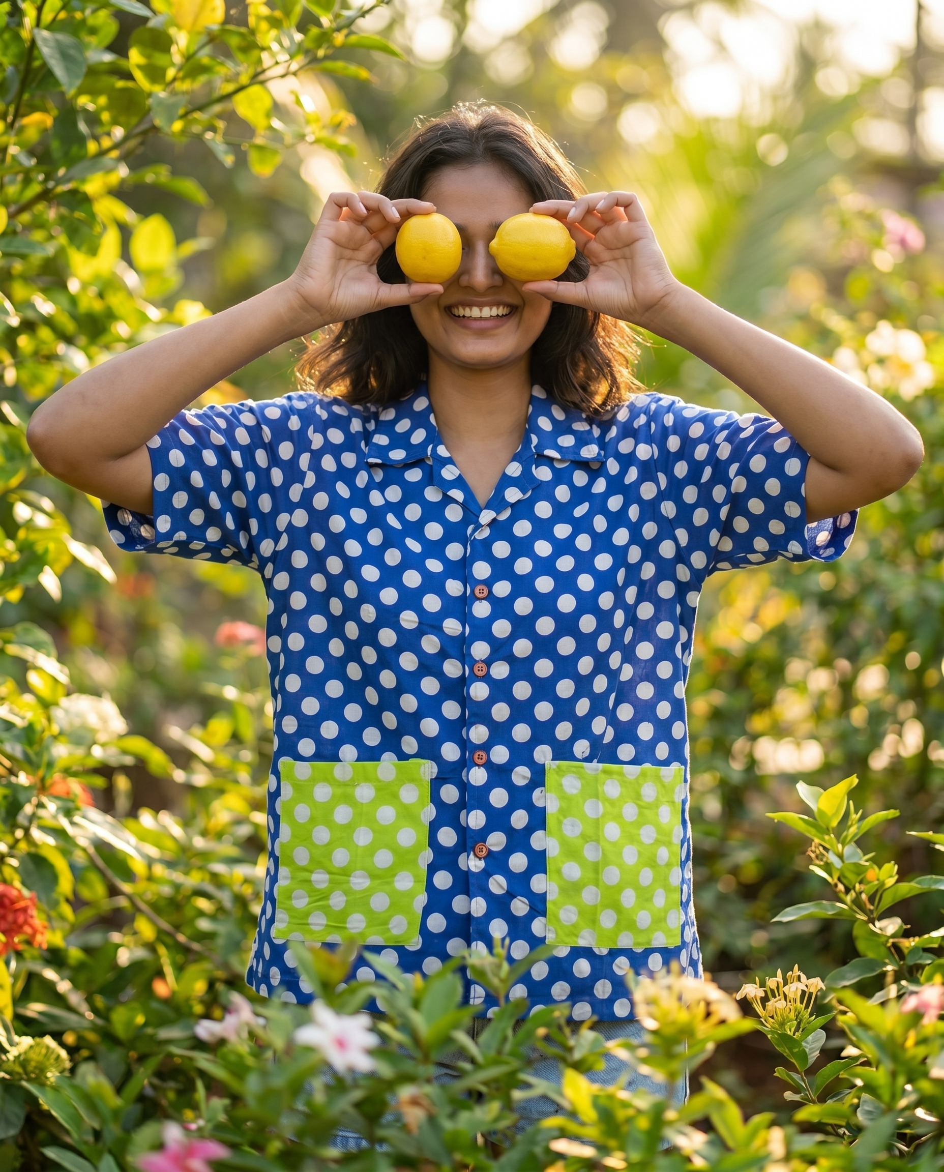 The Polka Dot Capsule on model, hero shot