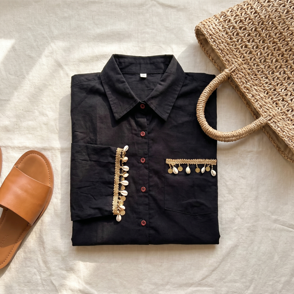 The Midnight Black, flat lay