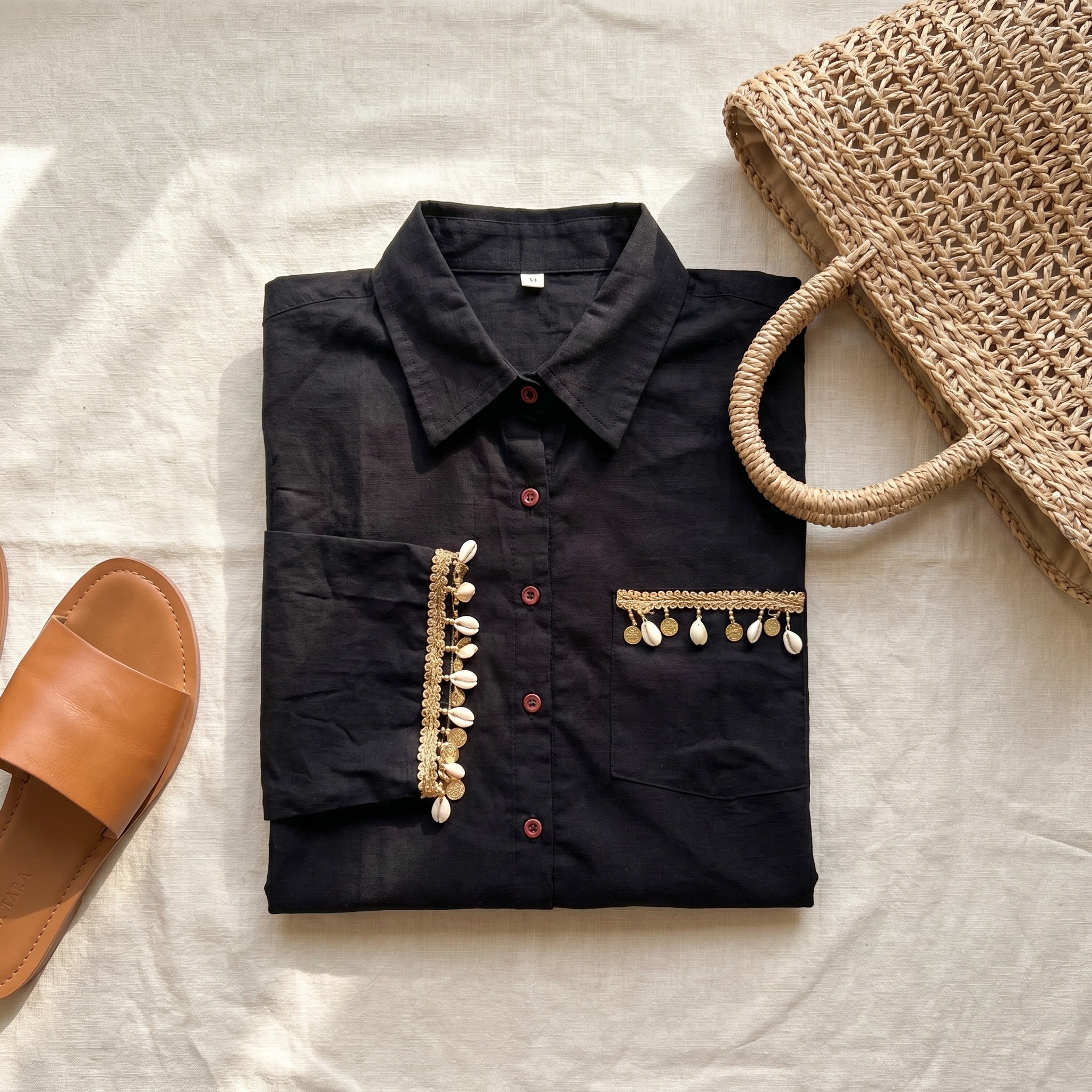 The Midnight Black, flat lay
